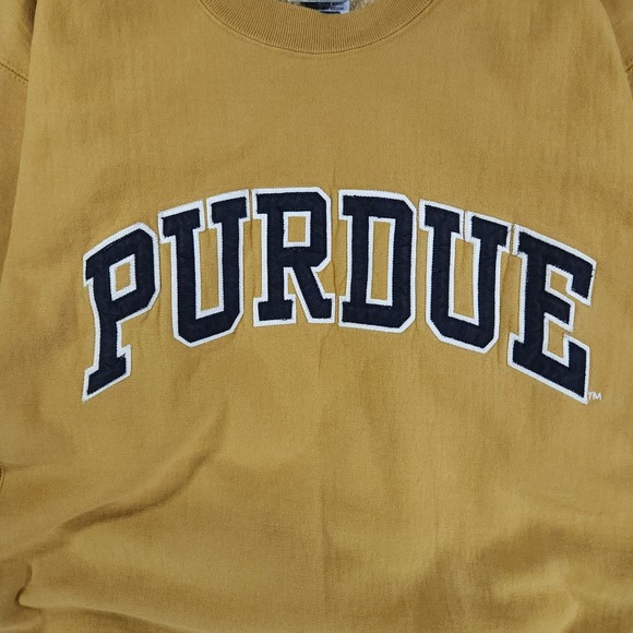 Vintage Purdue Boilermakers Yellow Sweatshirt Sz L Steve And Barrys Crewneck - Picture 6 of 7